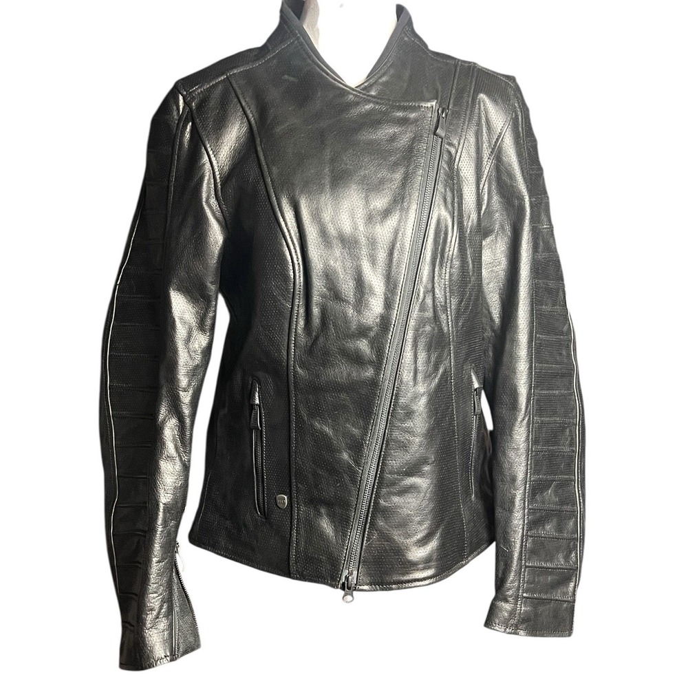 NEW Harley-Davidson Women's Ozello Perforated Midweight Leather‎ Jacket Moto